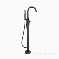 Filler Matte Black Floor Standing Bath Faucet